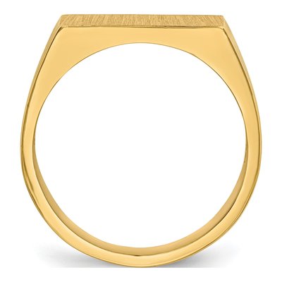 Men's 10K Yellow Gold Closed Back Signet Ring – view 3