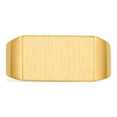 Men's 10K Yellow Gold Closed Back Signet Ring – view 5