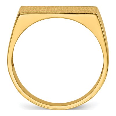 Men's 10K Yellow Gold Open Back Signet Ring – view 3