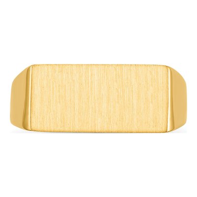 Men's 10K Yellow Gold Open Back Signet Ring – view 5