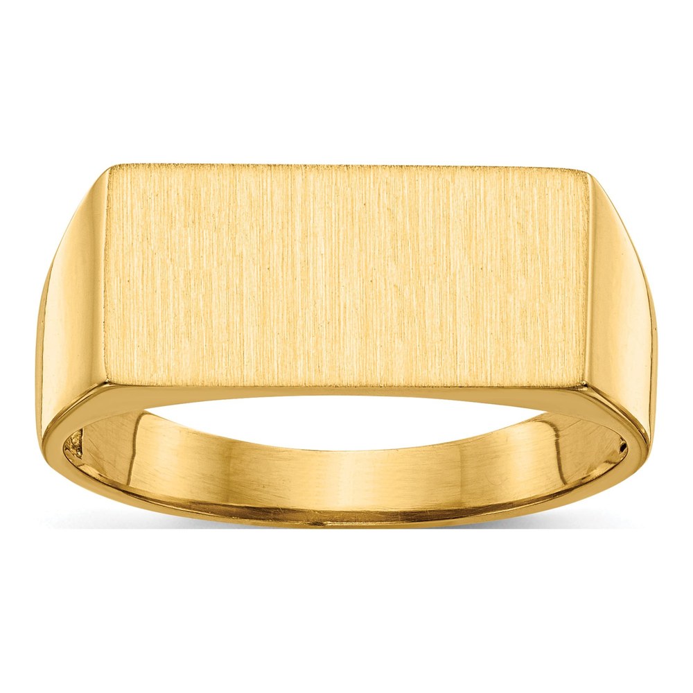 Men's 10K Yellow Gold Open Back Signet Ring