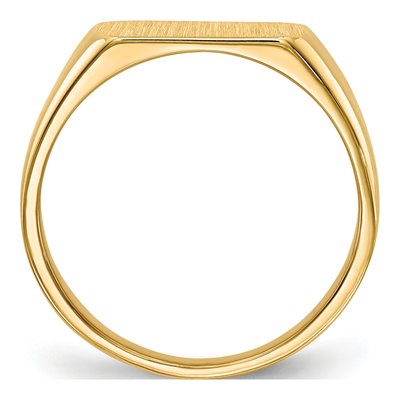10K Yellow Gold Closed Back Signet Ring – view 3