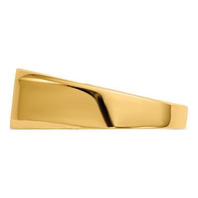 10K Yellow Gold Closed Back Signet Ring – view 4