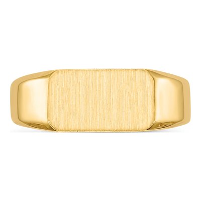 10K Yellow Gold Closed Back Signet Ring – view 5