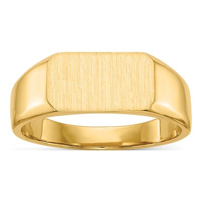10K Yellow Gold Closed Back Signet Ring