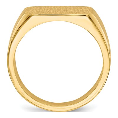 Men's 10K Yellow Gold Closed Back Signet Ring – view 3