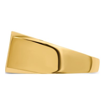 Men's 10K Yellow Gold Closed Back Signet Ring – view 4