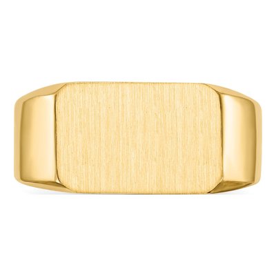 Men's 10K Yellow Gold Closed Back Signet Ring – view 5