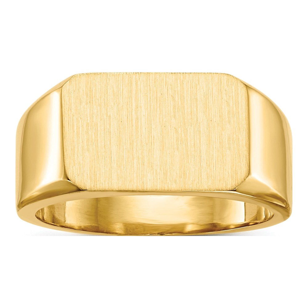 Men's 10K Yellow Gold Closed Back Signet Ring