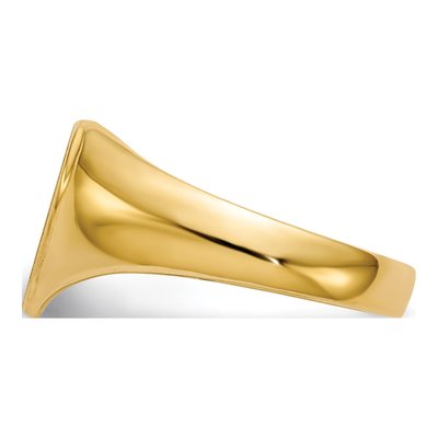10K Yellow Gold Open Back Heart Signet Ring – view 4