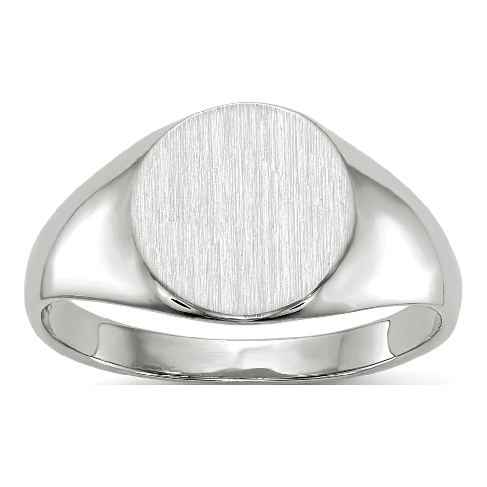 10K White Gold 9.0X9.0mm Closed Back Signet Ring