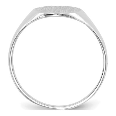10K White Gold Closed Back Signet Ring – view 3