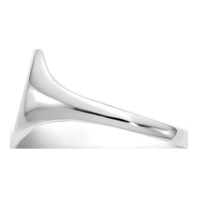 10K White Gold Closed Back Signet Ring – view 4