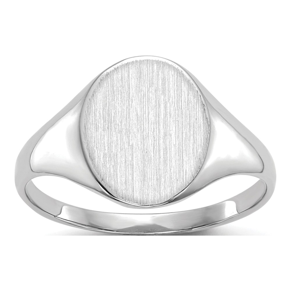 10K White Gold Closed Back Signet Ring