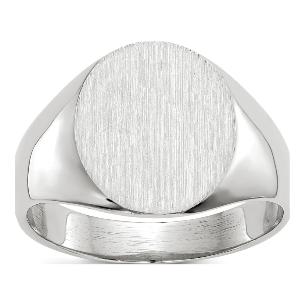 10K White Gold Closed Back Signet Ring