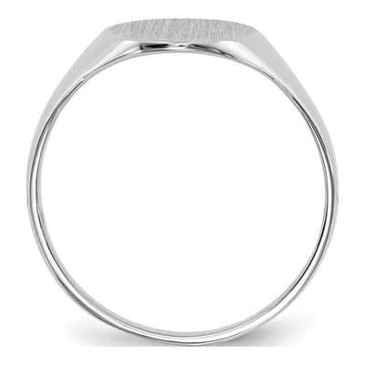 10K White Gold Open Back Signet Ring – view 3