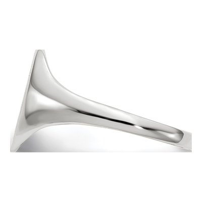 10K White Gold Open Back Signet Ring – view 4