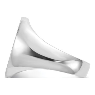 Men's 10K White Gold Open Back Signet Ring – view 4