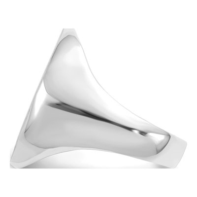 Men's 10K White Gold Open Back Signet Ring – view 4