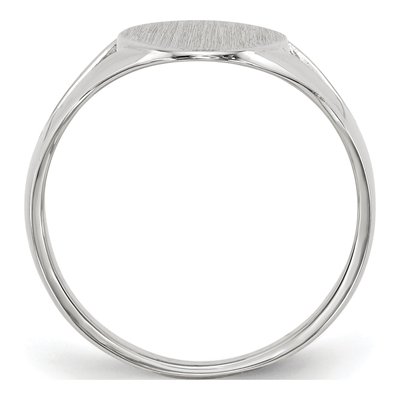 10K White Gold Closed Back Signet Ring – view 3