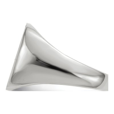 Men's 10K White Gold Open Back Signet Ring – view 4
