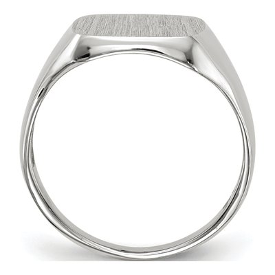 Men's 10K White Gold Closed Back Signet Ring – view 3