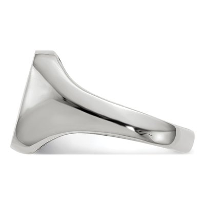 Men's 10K White Gold Closed Back Signet Ring – view 4