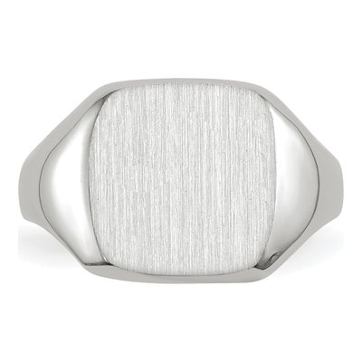 Men's 10K White Gold Closed Back Signet Ring – view 5
