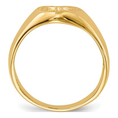 10K Yellow Gold Child's Heart Ring Mounting – view 2