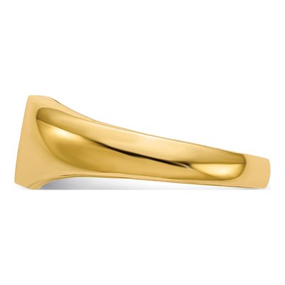 10K Yellow Gold Diamond Heart Baby Signet Ring – view 3
