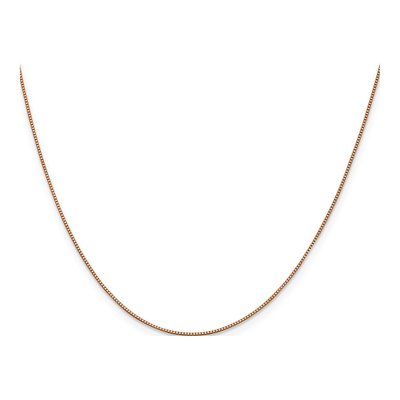 10K Rose Gold 0.7mm Box Chain – view 2