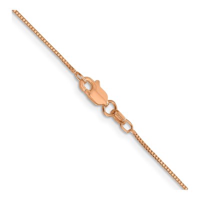 10K Rose Gold 0.7mm Box Chain – view 3
