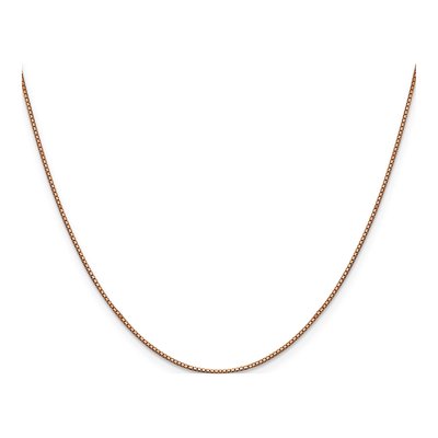 10K Rose Gold 0.9mm Box Chain – view 2
