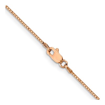 10K Rose Gold 0.9mm Box Chain – view 3