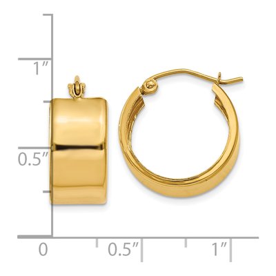 10K Yellow Gold 15mm Hoop Earrings – view 4
