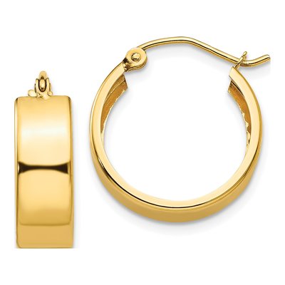 10K Yellow Gold 13mm Small Hoop Earrings
