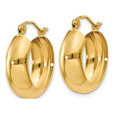 10K Yellow Gold 19mm Hoop Earrings – view 2