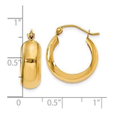 10K Yellow Gold 19mm Hoop Earrings – view 4