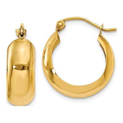 10K Yellow Gold 19mm Hoop Earrings