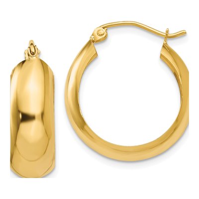 10K Yellow Gold 14mm Small Hoop Earrings