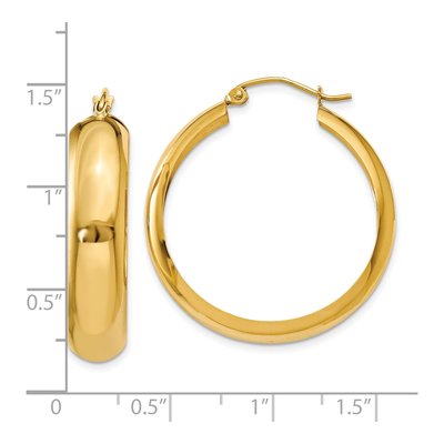 10K Yellow Gold 18mm Hoop Earrings – view 4