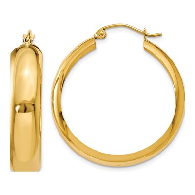 10K Yellow Gold 18mm Hoop Earrings