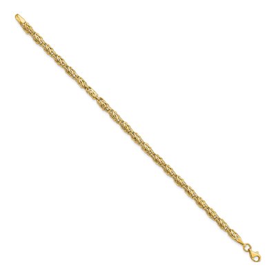 10K Yellow Gold Byzantine Bracelet, 7.5 in – view 2