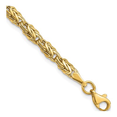 10K Yellow Gold Byzantine Bracelet, 7.5 in