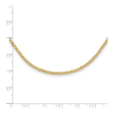 10K Yellow Gold 2mm Beaded Chain – view 4