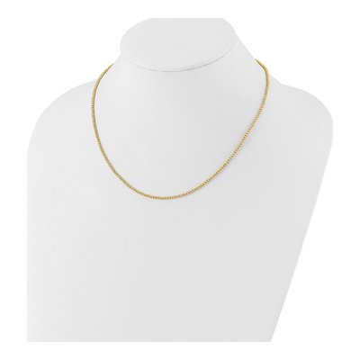 10K Yellow Gold 2mm Beaded Chain