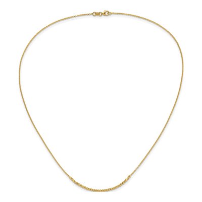 10K Yellow Gold 2mm Beaded Chain – view 3