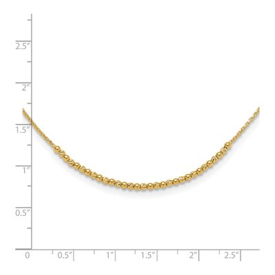 10K Yellow Gold 2mm Beaded Chain – view 4