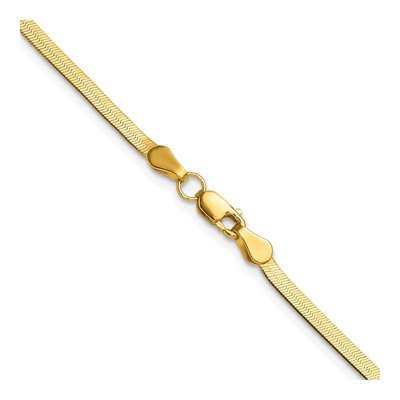 10K Yellow Gold 2.5mm Herringbone Chain – view 3