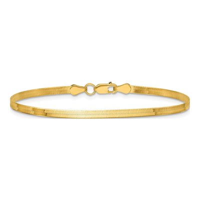 10K Yellow Gold 2.5mm Herringbone Chain Bracelet – view 4